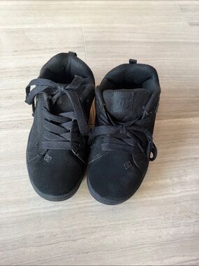 DC Kids Black High-Top Skate Sneakers